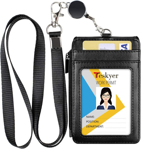 Porta badge pelle con - porta,