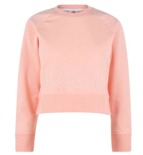 Felpa donna peach cropped - peach,