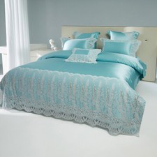 Set lenzuola 4 pezzi/lotto pizzo seta pesante cotone copripiumino lenzuolo piatto 2 federe