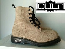 CULT Anfibio Scarpa Lacci Tessuto Colore Beige MADE IN ITALY N° 36 Nuovo