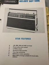 Grundig melody boy 500e spec - grundig,