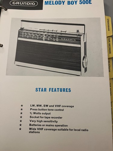 Grundig melody boy 500e spec - boy,