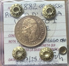 MONETA REGNO D' ITALIA UMBERTO I 20 LIRE 1882 Marengo Oro Rosso sigillata SPL+