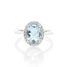 Anello con Pietra Acquamarina