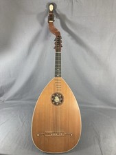 Liuto Chitarra Germania Secolo Scorso Manico Con Testa Scolpita