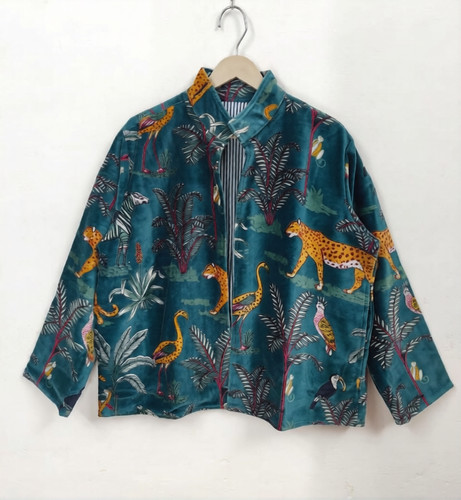 Giacca vintage velluto - , safari