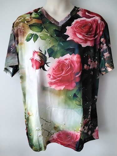 Maglietta top rosa floreale - maglietta,