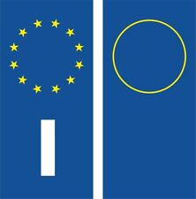 KIT 4 PEZZI ADESIVI ADESIVO PER TARGA EUROPA PER AUTO STICKERS BMW AUDI FIAT