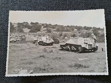 FOTO D'EPOCA 2 GUERRA  REGIO ESERCITO AFRICA MEZZI INGLESI DISTRUTTI