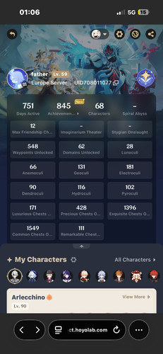 Genshin impact account - impact, eu