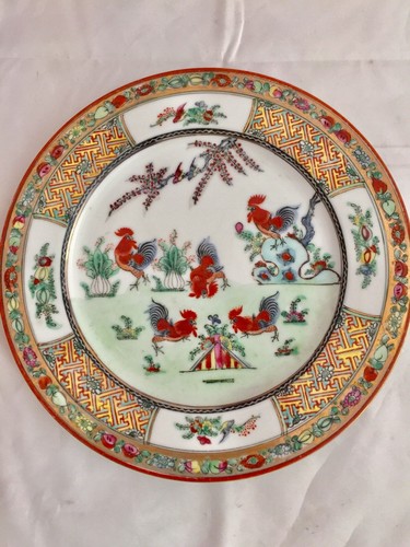 Piatto con galli - piatto, decorazione