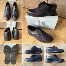 SCARPE DERBY AZZURRA MADE IN