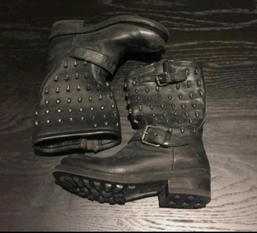 Stivali biker teschio frassino