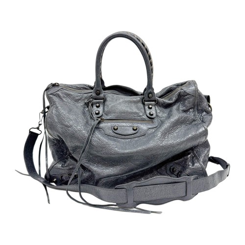Balenciaga papier gray - balenciaga, leather