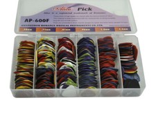 Lotto 100pz Plettri Chitarra Alice AP-F Nylon Opaco Multi Spessore Colori Misti