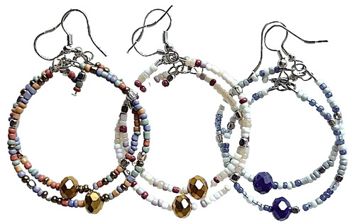 Orecchini cerchio con - a,