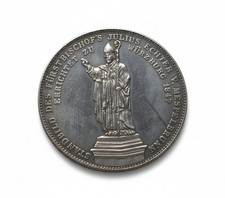 Medaglia d'arte commemorativa Ludovico I Baviera 1847 Julius Echter Restrike