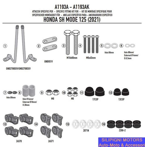 Givi a1193a kit attacco - kit,