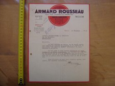 1936 Facture ARMAND ROUSSEAU