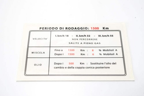 C217 istruzioni rodaggio - c217, per