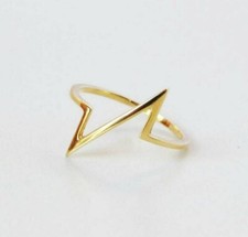 Anello a zig zag fulmine fatto