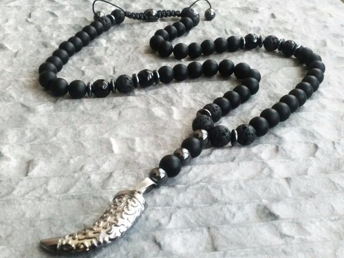 Collana pietra nera - , ciondolo
