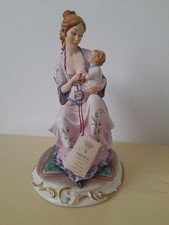 CAPODIMONTE MEDEA RORY MATERNITA PORCELLANA STATUA CM 30