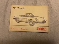 Alfa Romeo Spider uso e