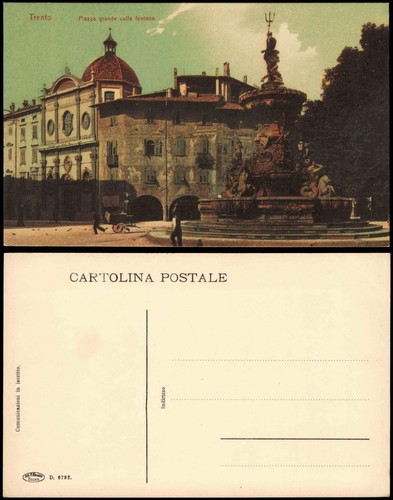 Cartolina trento piazza - cartolina,
