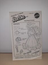 LIBRETTO ISTRUZIONI BARBIE PEACHES 'N CREAM 1984 FIOR DI PESCO TAIWAN RARISSIMO