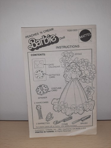 Libretto istruzioni barbie - libretto,