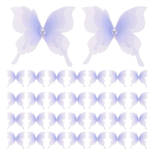 30pcs farfalle organza x2 - farfalle,