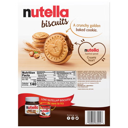 Nutella biscuits 7 oz - nutella, biscuits,