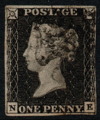 1840 sg2 penny black - qv,
