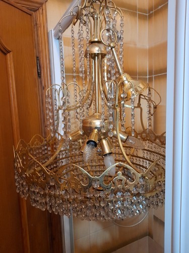 Lampadario con cristalli - con,