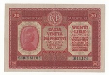 20  LIRE BUONO DI CASSA VENETA