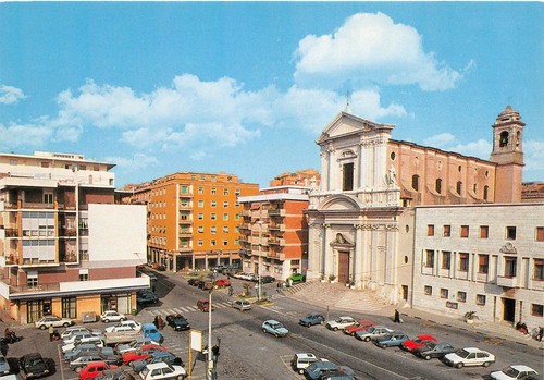 Cartolina civitavecchia piazza - civitavecchia,