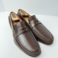 Santoni Brown Leather Penny