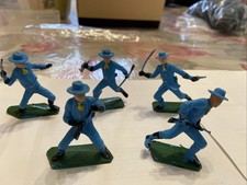 Lotto 5 Soldatini Scala 54 MM ‘ Nordisti ‘ Marca DULCOP Made In Italy