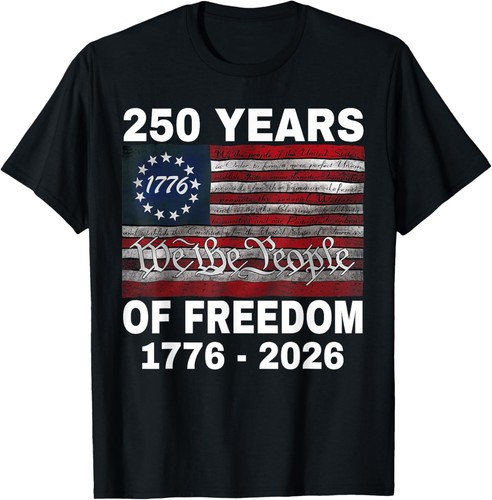 Shirt nera 250 anni di - t-shirt,
