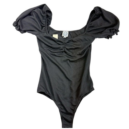 Y2k blue rain ribbed bodysuit - rain,