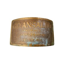 Targa Locomotiva A Vapore ANSALDO ARMSTRONG  SAMPIERDARENA Duomo Inizi 900 FS