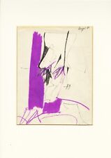 RUGGERI PIERO  " senza titolo" 1968 Pastello e biro su carta -TORINO - AVIGLIANA