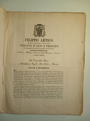 Opuscolo lettera pastorale - opuscolo, "lettera