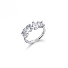 Anello Rosato Gemma RZGE34 necklace Argento Zirconi Bianchi Donna 12 14 16 18