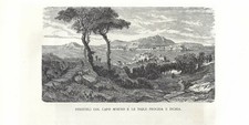 Stampa antica POZZUOLI CAPO MISENO ISCHIA PROCIDA Napoli 1876 Antique print