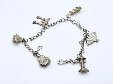 ANTICO Bracciale vintage cinese in argento sterling charms buddhista