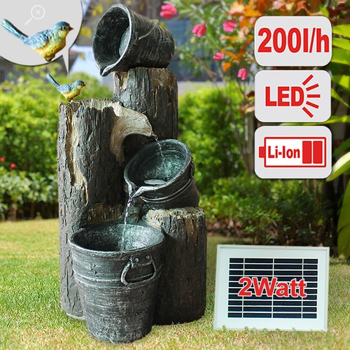 Fontana solare led giardino - led,