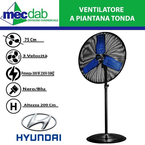 Ventilatore piantana tonda - a,