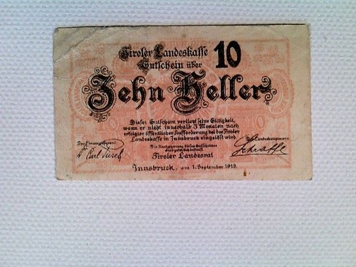 Notgeld tiroler landeskasse - notgeld,,